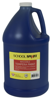 School Smart Washable Tempera Paint, Blue, 1 Gallon Bottle Item Number 2002771