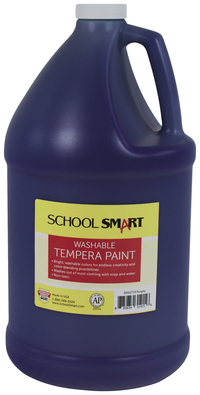 School Smart Washable Tempera Paint, Purple, 1 Gallon Bottle Item Number 2002773