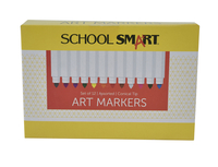School Smart Art Markers, Conical Tip, Assorted Colors, Pack of 12 Item Number 2002988