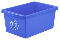 School Smart Recycle Bin, 5-1/2 Gallon, Blue 2003502