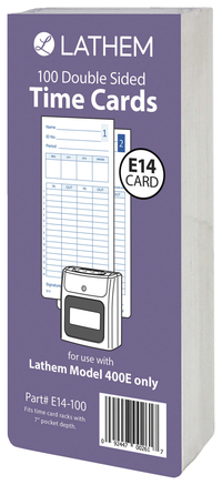 E14-100 Doube Sided Time Cards, Item Number 2008550