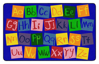Childcraft ABC Furnishings Chalk Alphabet Seating Educational Carpet, 5 x 8 Feet, Rectangle, Item Number 2009609