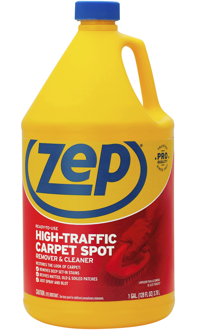 Zep High Traffic Carpet Spot Remover Cleaner 128 Fluid Ounces Red