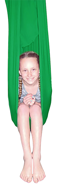 Abilitations Cocoon Swing, Lycra, 60 x 40 Inches, 120 Pound Capacity, Green, Item Number 2010455