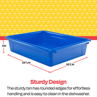 Storex Storage Tray, Letter size, 10 x 13 x 3 Inches, Blue
