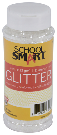 School Smart Craft Glitter, 4 Ounces, Diamond Dust 2013534
