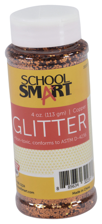 School Smart Craft Glitter, 4 Ounces, Copper 2013535