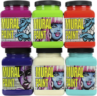 Chroma Mural Paint, Assorted Bright Colors, Pints, Set of 6 Item Number 2019443