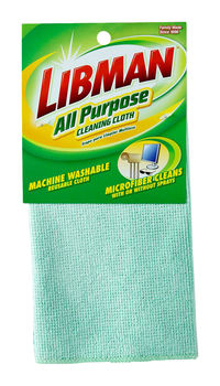 Libman All-Purpose Microfiber Dust Cloths, 12 x 12 Inches, Green, Item Number 2020740