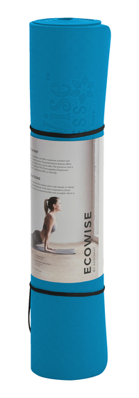Image for EcoWise Premium Yoga / Pilates Mat, 72 x 23 x 1/4 Inches, Blue from School Specialty