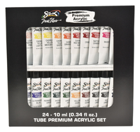 Sax True Flow Premium Acrylic, 0.34 Ounce, Assorted Colors, Set of 24 Item Number 2021163