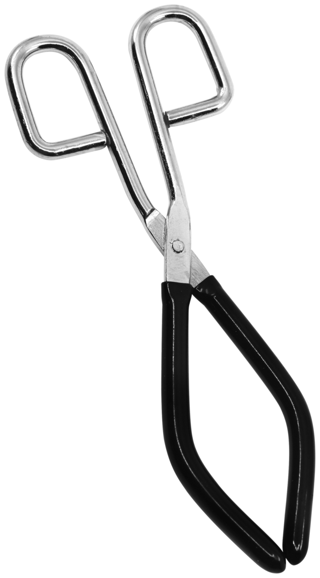 Small Beaker Tongs, 7.25 inch - with Rubber Tips - Metal Body - Eisco Labs BKTGMINI