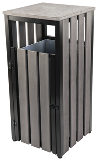 Lorell Outdoor Waste Bin, Charcoal Color, Item Number 2025800