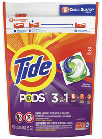 Tide Pods Spring Meadow Detergent, Powder, Spring Meadow Scent, Count 35, Case of 4, Item Number 2027051