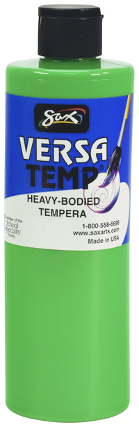 Sax Versatemp Heavy-Body Tempera Paint, Fluorescent Green, Pint Item Number 2028306