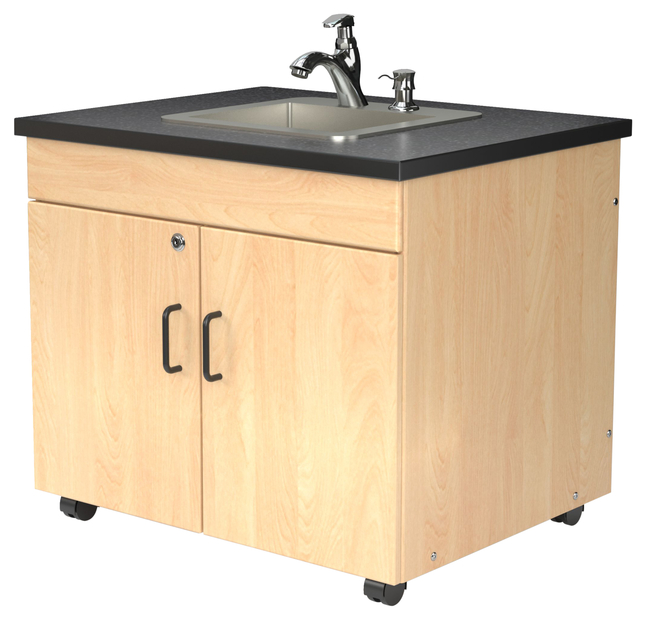 Childcraft Portable Hand Washing Sink, 30 x 24 x 26 Inches, Gold | Stainless Steel