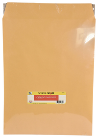 School Smart No Claps Envelopes with Ungummed Flap, 14 x 18 Inches, Kraft Brown, Pack of 25 2044613