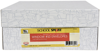 School Smart Kwik-Tak Security Window Envelope, No. 10, White, Box of 500 2044615