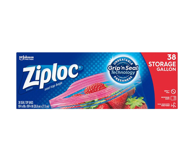 Ziploc Gallon Storage Bag, 38-Count