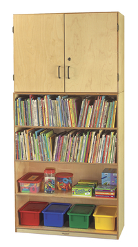 Childcraft Vertical Storage Unit with Shelf Base, 35-3/4 x 14-3/4 x 74-1/4 Inches, Item Number 205899