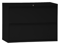 Classroom Select Lateral File Cabinet with Full Pull, 2 Drawers, 30 x 18 x 27 Inches, Black 2073517