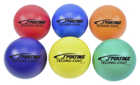 Sportime Fluorescent Foam Balls, 3-1/2 inch, Assorted Colors, Set of 6