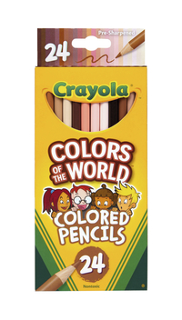 2) Crayola Colors of The World Pencils 24 pc Multi Colors for Kids School  New