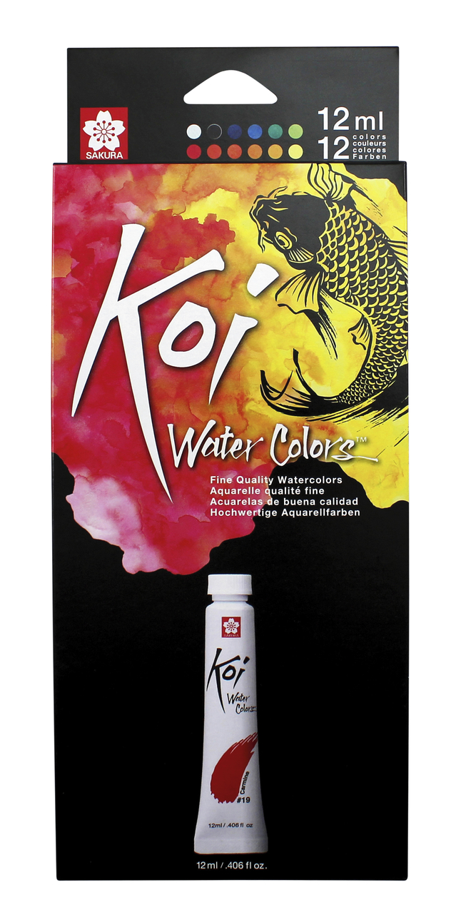 12-Color 12ml Koi Watercolor Set