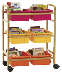 Copernicus Small Bamboo Book Browser Cart Vibrant Warm Tub Combo, Item Number 2091719