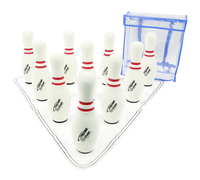 Image for Sportime Standard Bowling Pin Set With Ball, Set of 10 Pins In Bag, White from School Specialty