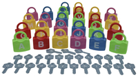 Childcraft Manipulative Alphabet Learning Locks, Set of 52, Item Number 2100588
