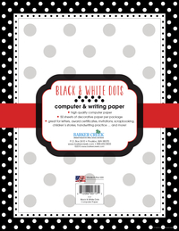 Barker Creek Designer Computer Paper, Black & White Dot, 8-1/2 x 11 Inches, 50 Sheets, Item Number 2102193