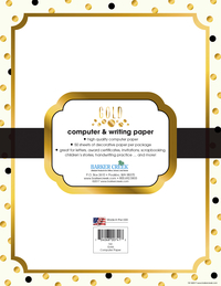 Barker Creek Designer Computer Paper, Gold, 8-1/2 x 11 Inches, 50 Sheets, Item Number 2102202