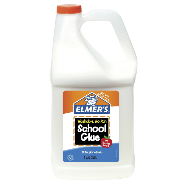 Elmer's School Glue, 1 gal, Dries Clear