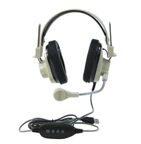 Califone 3066-USB Deluxe Over-Ear Stereo Headset with Gooseneck Microphone, USB Plug, Beige, Item Number 2103826