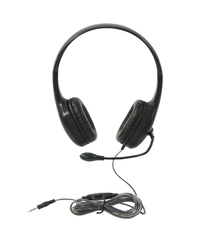 Califone KH-08GT BK On-Ear Headset with Gooseneck Microphone, 3.5mm, Black 2104605