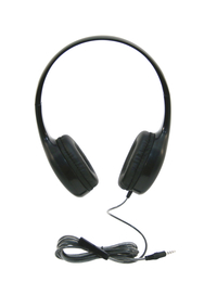 Califone KH-08T BK On-Ear Headset with In-line Microphone, 3.5mm, Black 2104610
