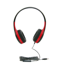 Califone KH-08T RD On-Ear Headset with In-line Microphone, 3.5mm, Red 2104614