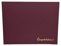 Achieve It! Congratulations Award Covers, Linen, Burgundy, Pack of 25, Item Number 2105104