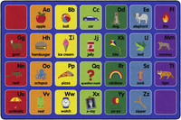 Childcraft Alphabet Pictures Carpet, 8 x 12 Feet, Rectangle, Primary, Item Number 2105275