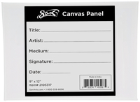 Sax Genuine Canvas Panel, 9 x 12 Inches, White 2105317