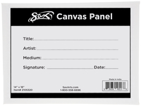 Sax Genuine Canvas Panel, 14 x 18 Inches, White, Item Number 2105320