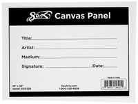 Sax Genuine Canvas Panel, 18 x 24 Inches, White, Item Number 2105328
