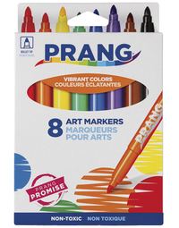 Prang Classic Art Markers, Bullet Tip, Assorted Colors, Set of 8 Item Number 210783