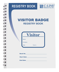 C-Line Visitor Badges With Registry Log 2118845