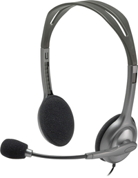 Logitech H111 On-Ear Headset, 3.5mm, Black, Item Number 2119289