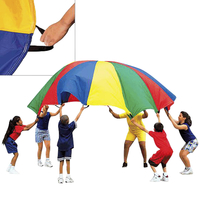 FlagHouse Web Handled Parachute, 19-1/2 Foot Diameter, 16 Handles, Multicolored 2119865