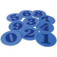 Image for FlagHouse Numbered Spot Markers, Blue, 10 Inches, Set of 10 from School Specialty