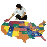 FlagHouse Giant Foam Puzzle Map, 7 x 4 Feet 2120306