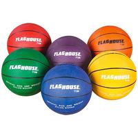 Image for Flying Colors Rubber Basketball, Size 7, Assorted Colors, Set of 6 from School Specialty